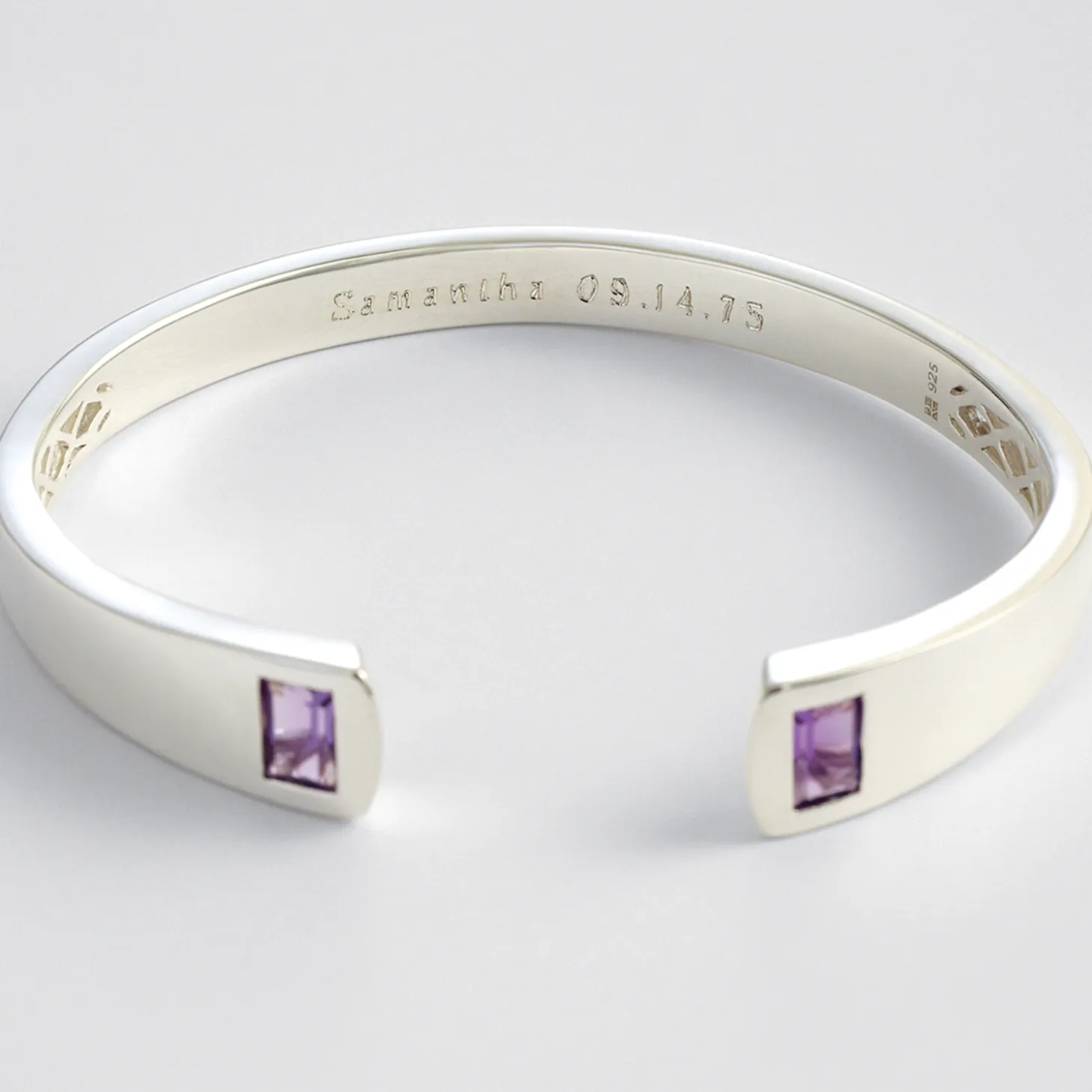 Hidden Message Birthstone Cuff
