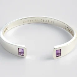 Hidden Message Birthstone Cuff