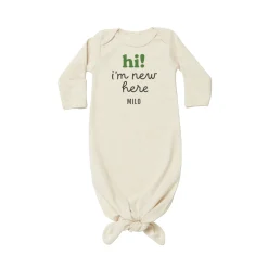 Hi! I'm New Here Baby Knotted Gown