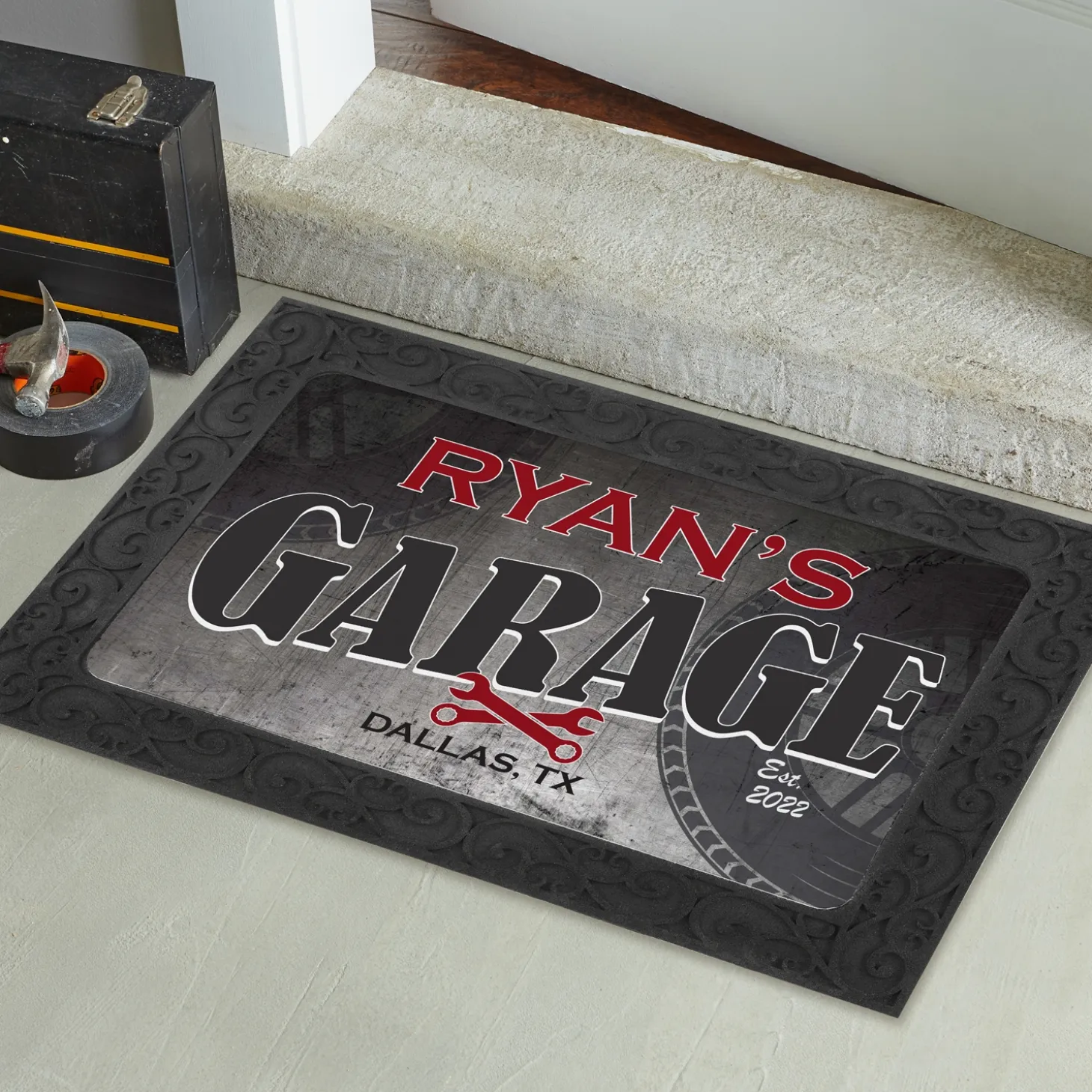 His Garage Doormat