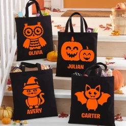 Hocus Pocus Reflective Halloween Black Treat Bags