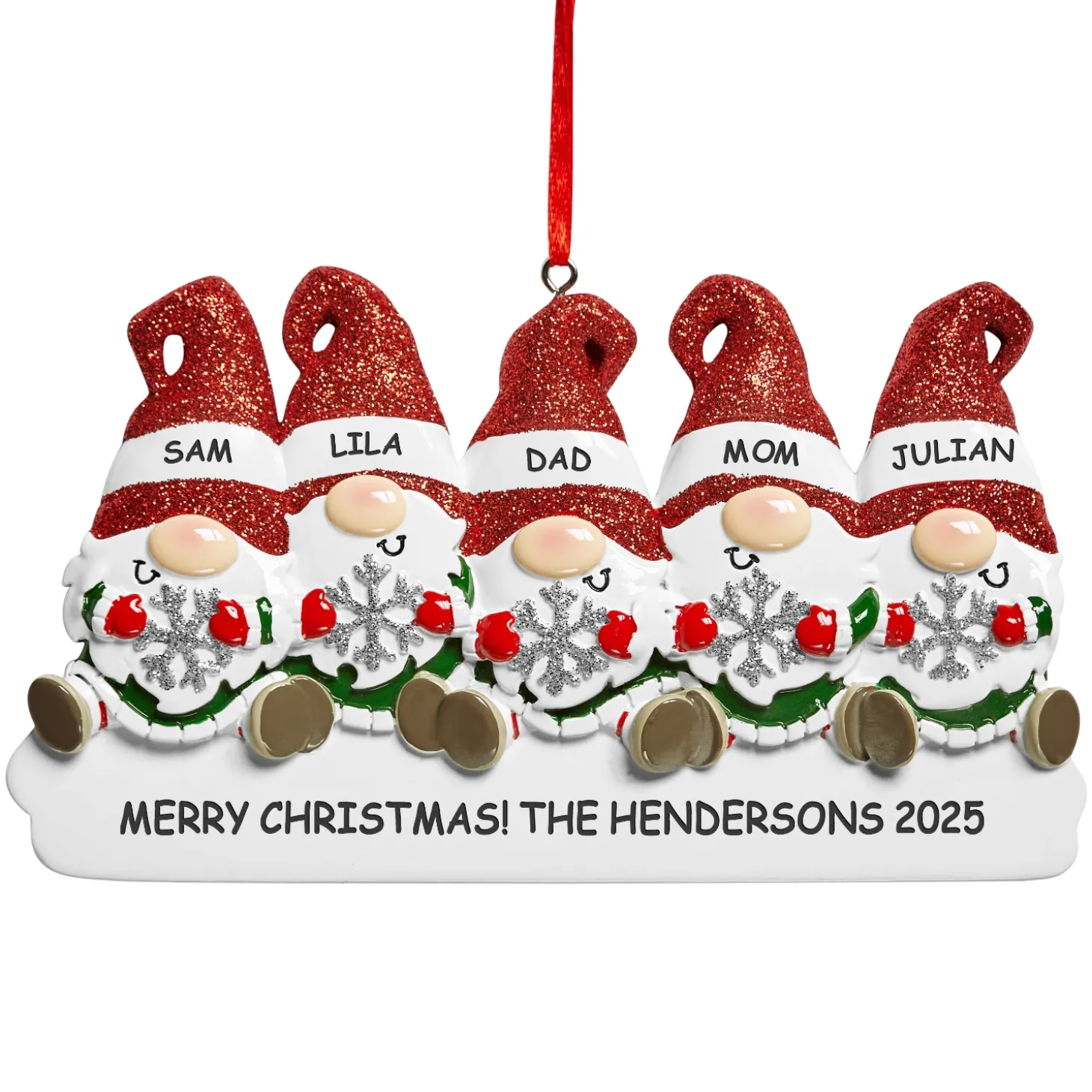 Ho Ho Gnome Family Ornament
