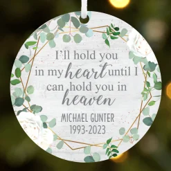 Hold You in My Heart Round Ornament
