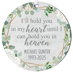 Hold You in My Heart Round Ornament