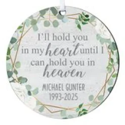 Hold You in My Heart Round Ornament