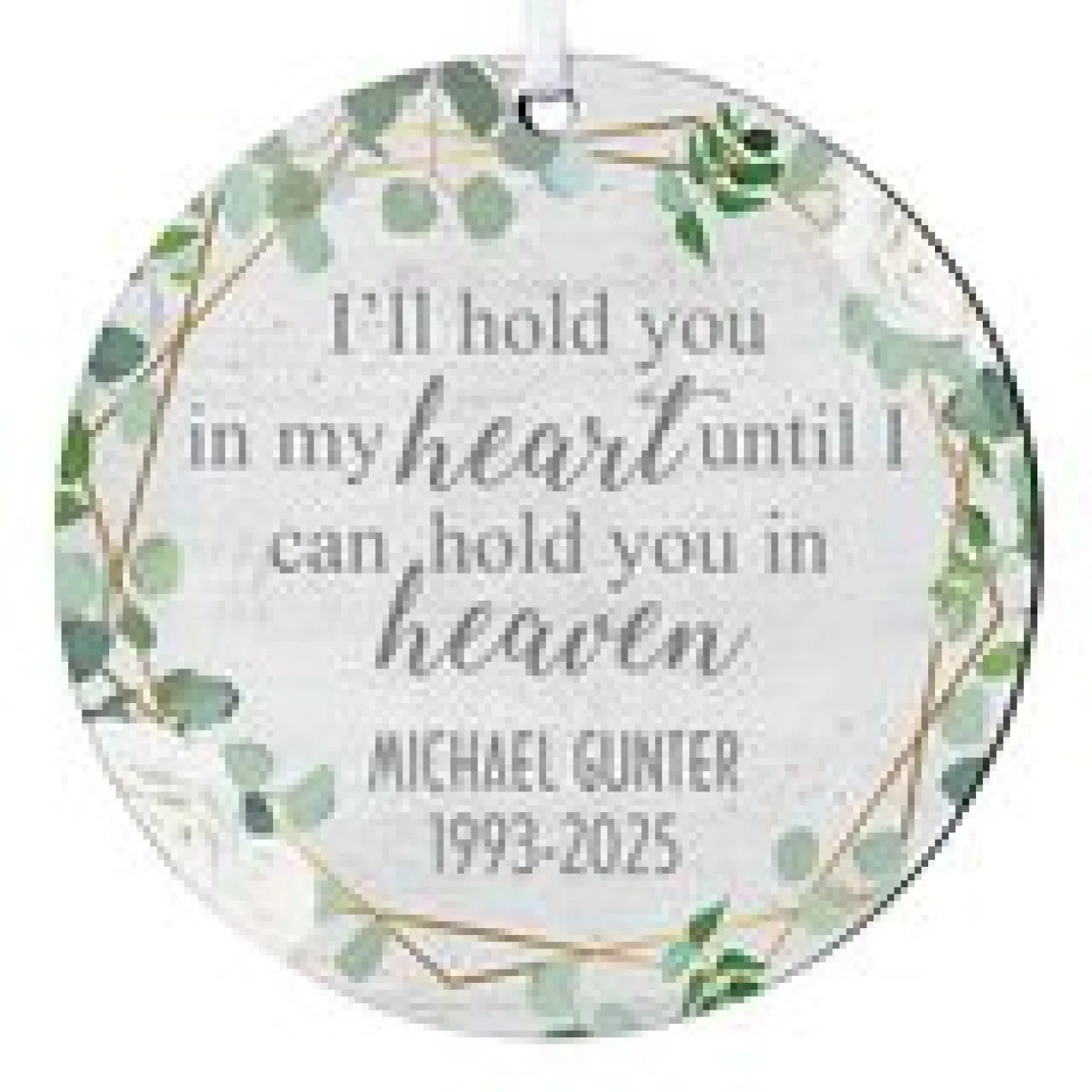 Hold You in My Heart Round Ornament