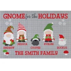 Holiday Gnome Family Doormat