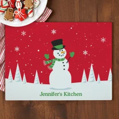 Holiday Happiness Glass Cutting Board