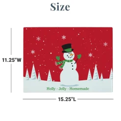 Holiday Happiness Glass Cutting Board
