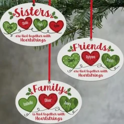 Holiday Heartstrings Oval Ornament