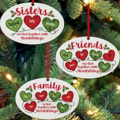 Holiday Heartstrings Oval Ornament