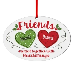 Holiday Heartstrings Oval Ornament