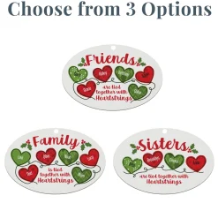 Holiday Heartstrings Oval Ornament