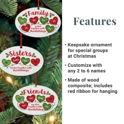 Holiday Heartstrings Oval Ornament