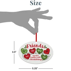 Holiday Heartstrings Oval Ornament