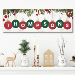 Holiday Ornament Name Canvas