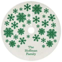 Holiday Snowflake Quilted Tree Skirt