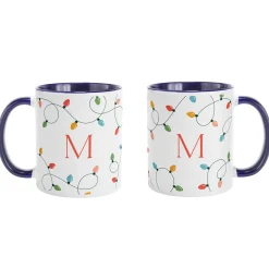 Holiday String Lights Initial Mug