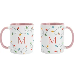 Holiday String Lights Initial Mug