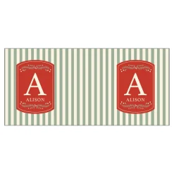 Holiday Stripe Initial Mug