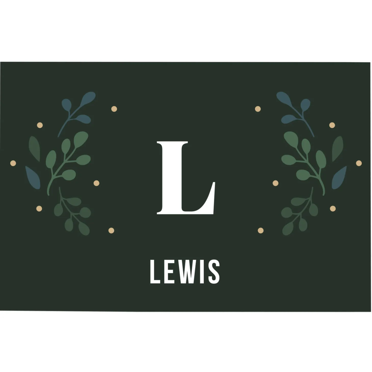 Holly Initial & Name Doormat