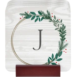 Holly Wreath Initial Coasters