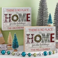 Home for the Holidays Wood Block