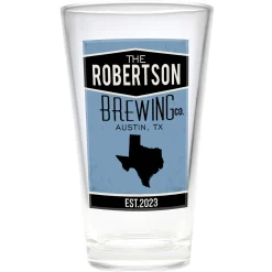 Home State Pint Beer Glass
