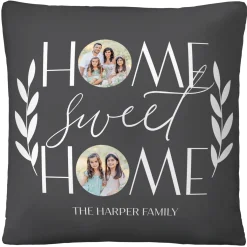 Home Sweet Home Photo Throw Pillow