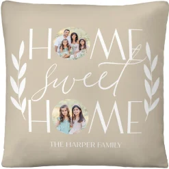 Home Sweet Home Photo Throw Pillow
