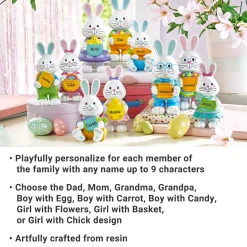 Hoppy Bunny Family Resin Figurines
