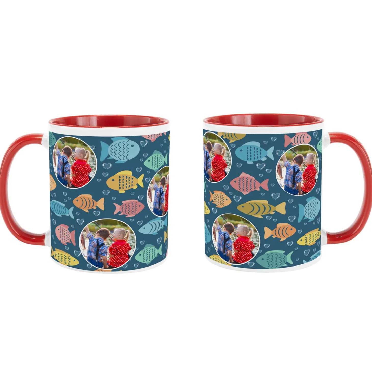 Hug & Fishes Photo Mug