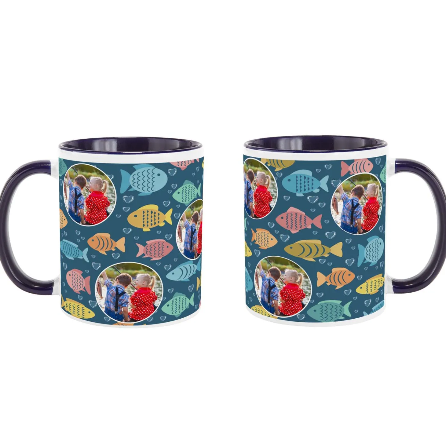 Hug & Fishes Photo Mug