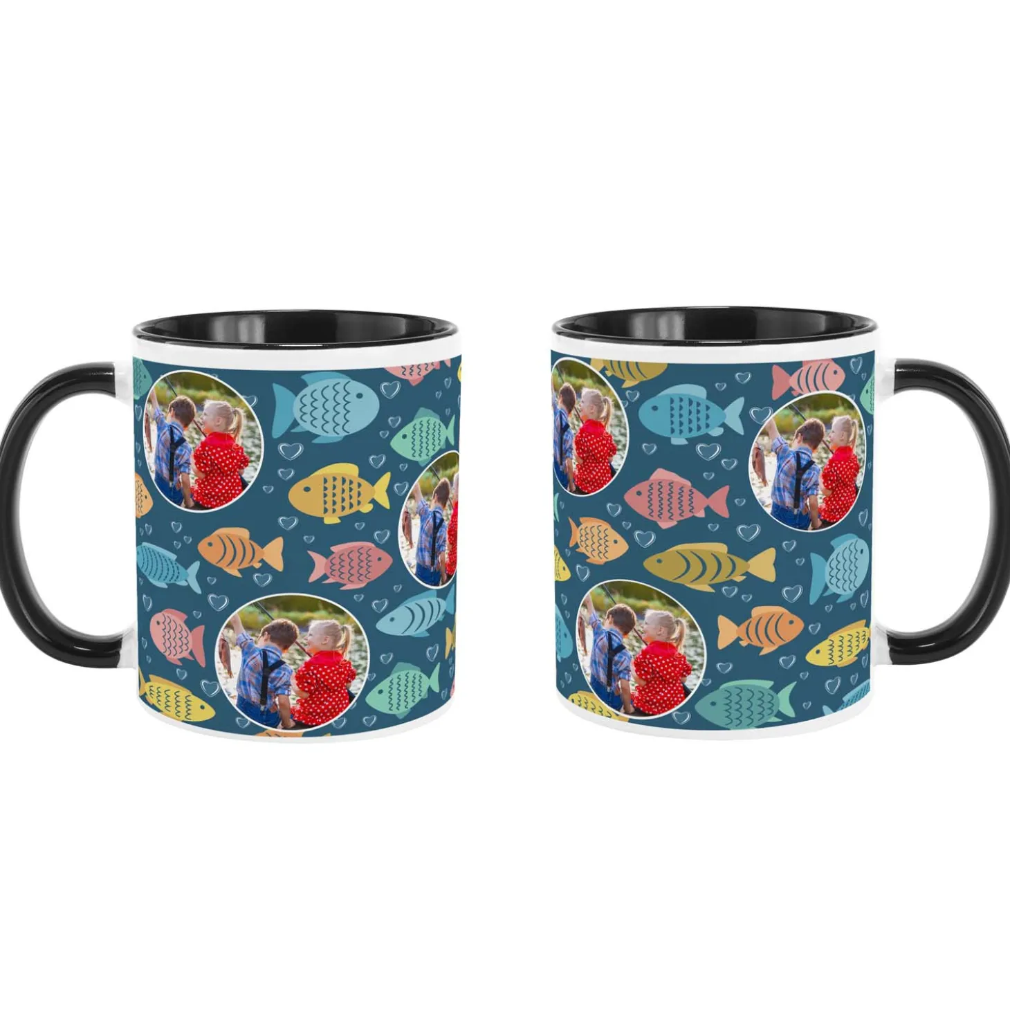 Hug & Fishes Photo Mug