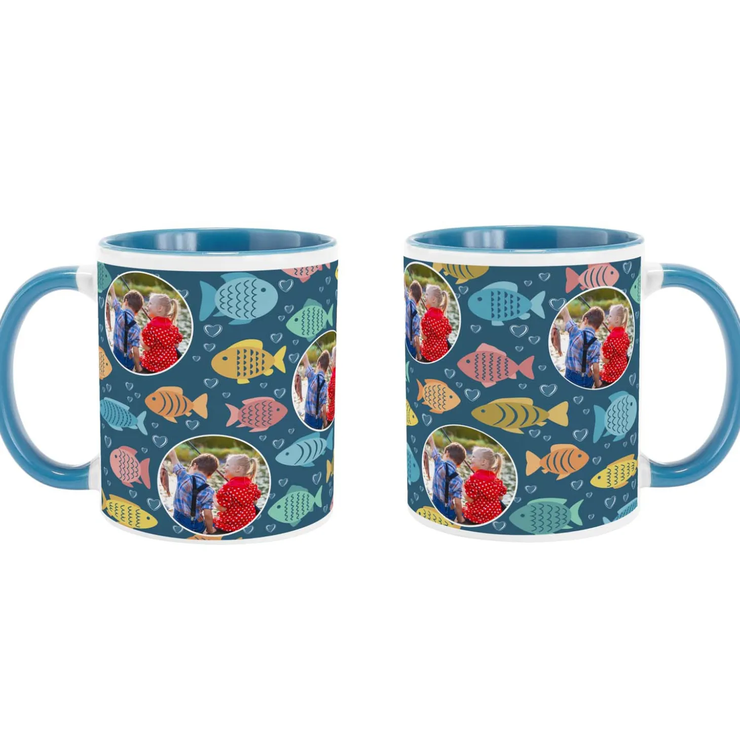 Hug & Fishes Photo Mug