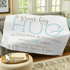 Hugs From Far Away Plush Blanket