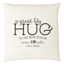 Hugs From Far Away Throw Pillow