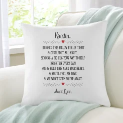 Hugs From Near & Far Throw Pillow