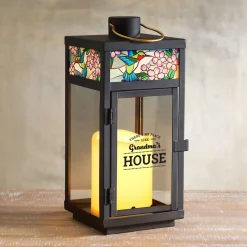 Hummingbird Stained Glass Lantern