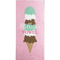 Ice Cream Cone Beach Towel