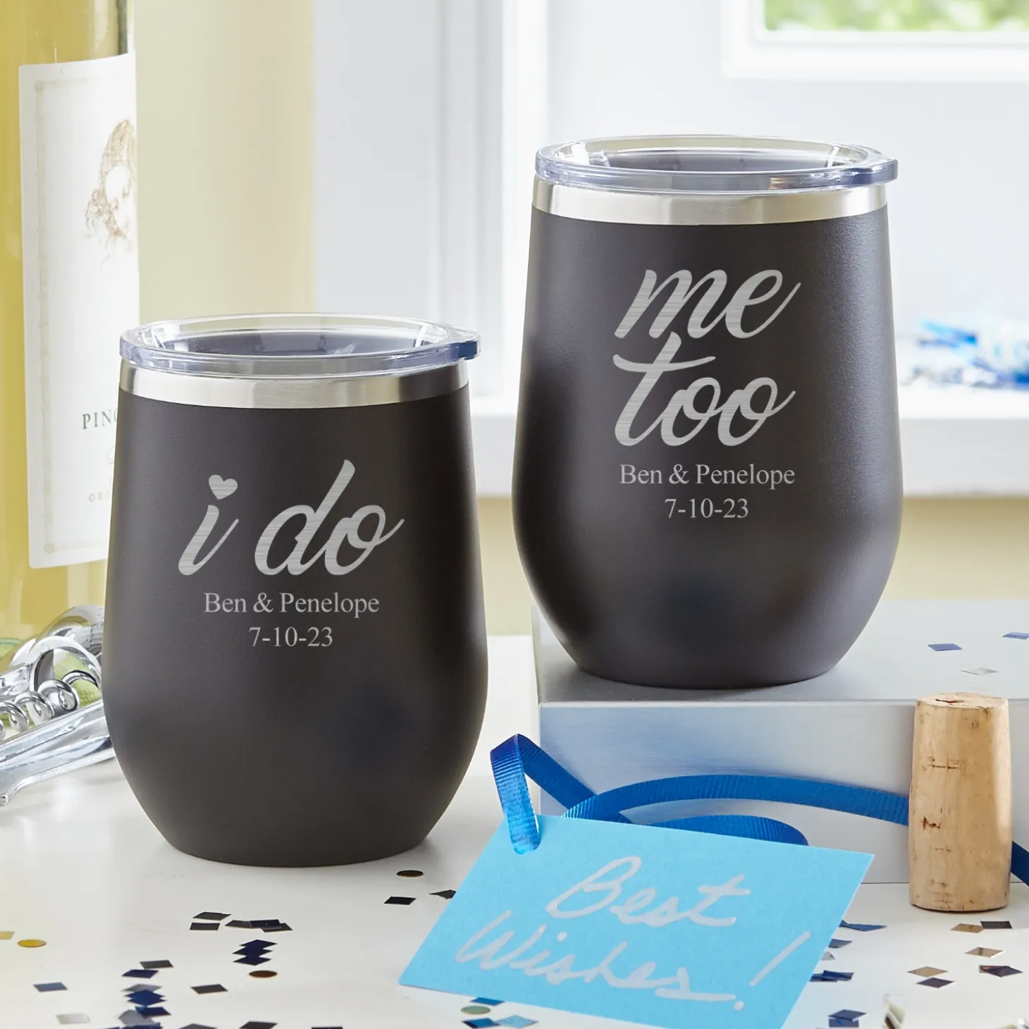 I Do, Me Too Insulated Wine Tumbler Set