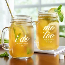 I Do, Me Too Mason Jars - Set of 2