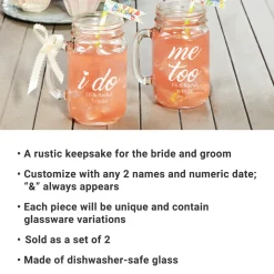 I Do, Me Too Mason Jars - Set of 2