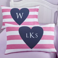 I Heart Stripes Pillowcase