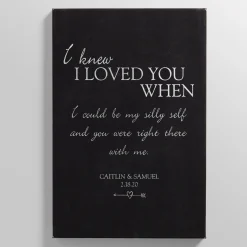 I Knew I Loved You When Leather Wall Art