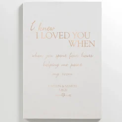 I Knew I Loved You When Leather Wall Art