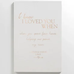 I Knew I Loved You When Leather Wall Art