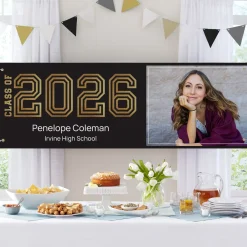 Illuminated Year Graduation Photo Banner