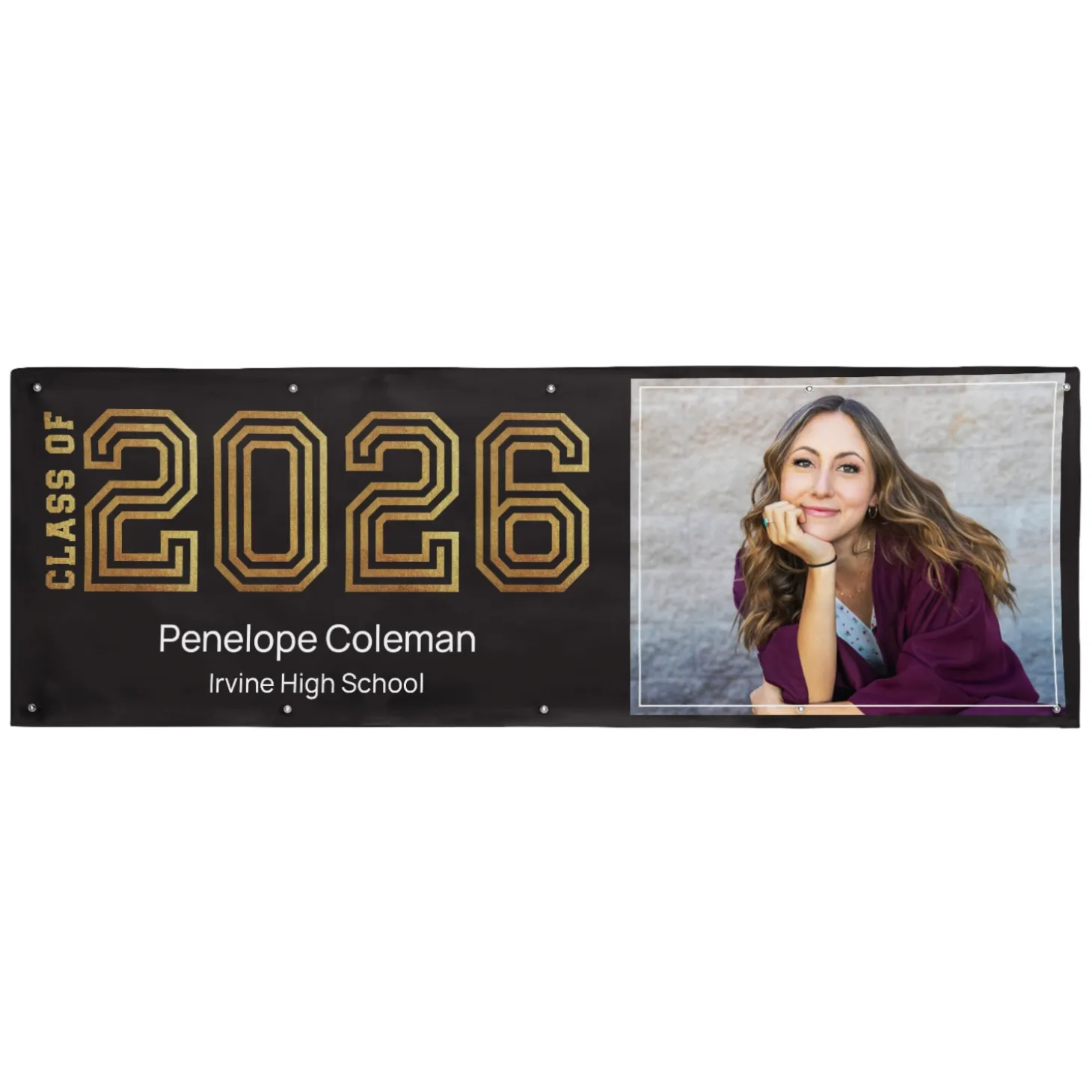Illuminated Year Graduation Photo Banner