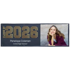 Illuminated Year Graduation Photo Banner